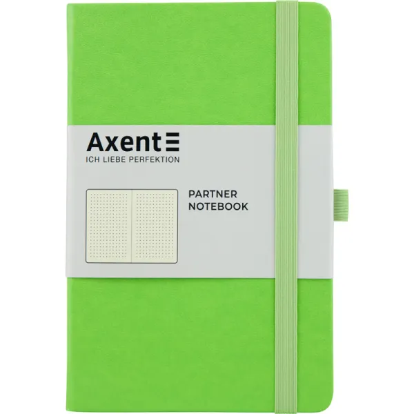 Книга записна Partner, 125х195, 96 арк, крапка, салатова Axent (8306-09-a) - Фото 2