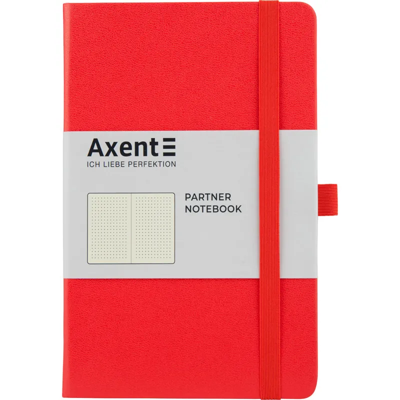 Книга записна Partner, 125х195, 96 арк, крапка, червона Axent (8306-05-a) - Фото 1
