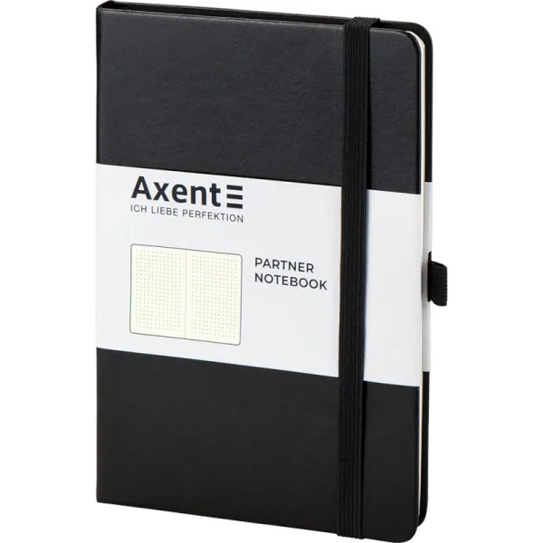 Книга записная Partner, 125х195, 96 л, точка, черная Axent (8306-01-a) - Фото 1