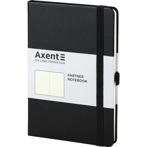 Книга записна Partner, 125х195, 96 арк, нелінована, чорна Axent (8307-01-a) - Фото 1