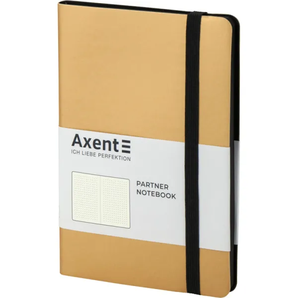 Книга записна Partner Soft, 125х195, 96 арк, крапка, золотиста Axent (8312-35-a) - Фото 1