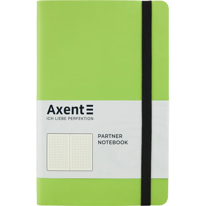 Книга записна Partner Soft, 125х195, 96 арк, крапка, салатова Axent (8312-09-a) - Фото 2