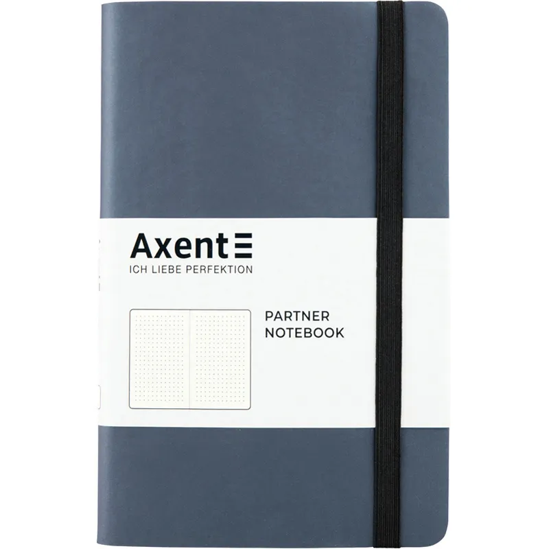 Книга записна Partner Soft, 125х195, 96 арк, крапка, срібно-синя Axent (8310-14-a) - Фото 3
