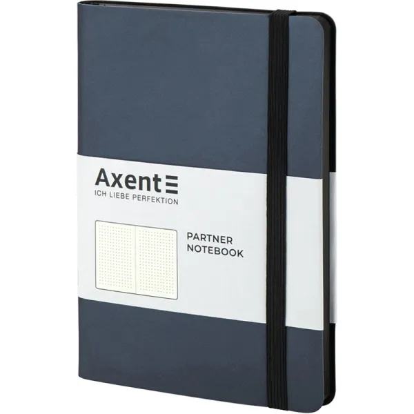 Книга записна Partner Soft, 125х195, 96 арк, крапка, срібно-синя Axent (8310-14-a) - Фото 1