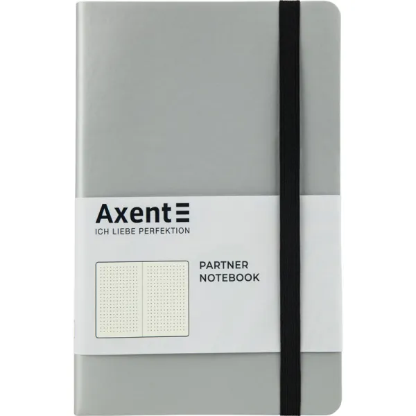 Книга записна Partner Soft, 125х195, 96 арк, крапка, срібляста Axent (8312-34-a) - Фото 4