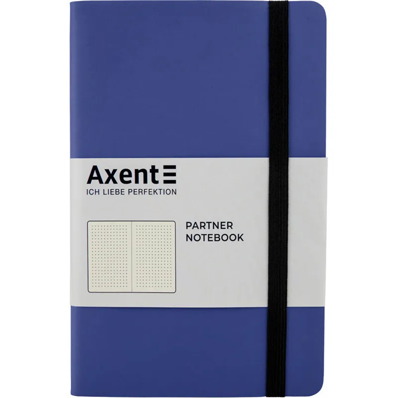 Книга записна Partner Soft, 125х195, 96 арк, крапка, темно-синя Axent (8312-02-a) - Фото 3