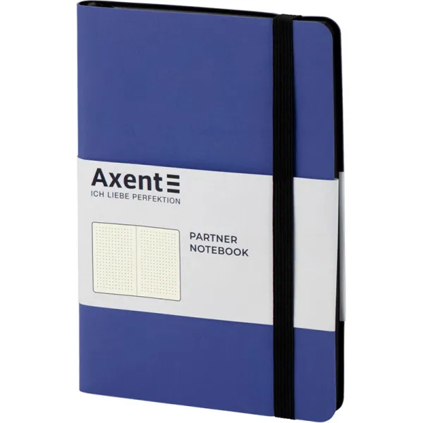Книга записна Partner Soft, 125х195, 96 арк, крапка, темно-синя Axent (8312-02-a) - Фото 1