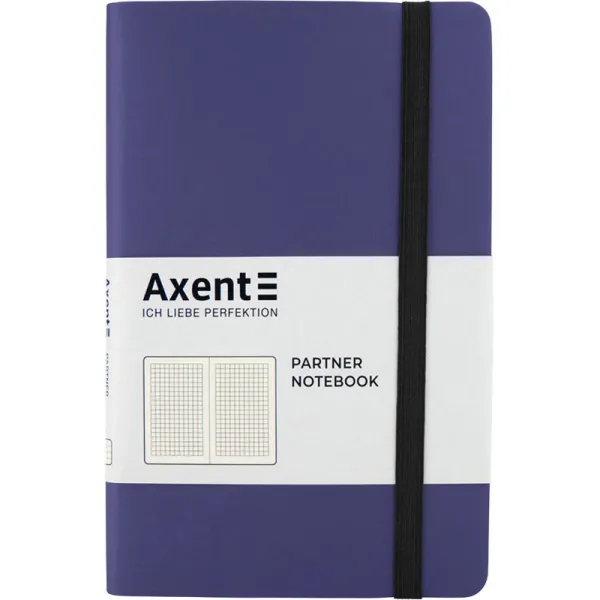 Книга записная Partner Soft, 125х195, 96 л, клетка, темно-синяя Axent (8206-38-a) - Фото 5