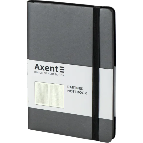 Книга записная Partner Soft, 125х195, 96 л, клетка, серая Axent (8206-15-a) - Фото 2