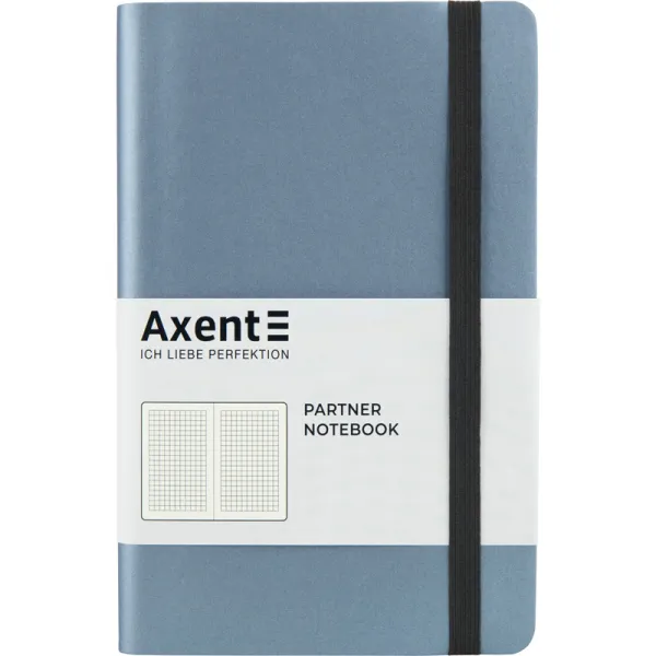 Книга записная Partner Soft, 125х195, 96 л, клетка, серебристо-синяя Axent (8206-14-a) - Фото 5