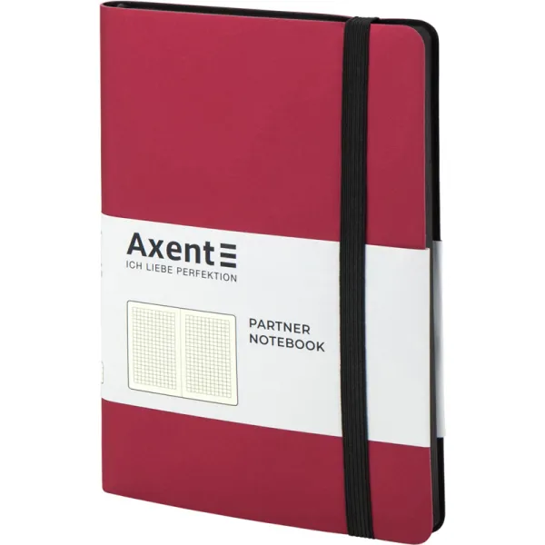 Книга записная Partner Soft, 125х195, 96 л, клетка, красная Axent (8206-05-a) - Фото 1
