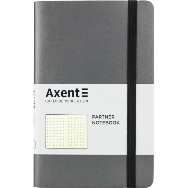 Книга записна Partner Soft, 125х195, 96 арк, крапка, сіра Axent (8310-15-a) - Фото 5