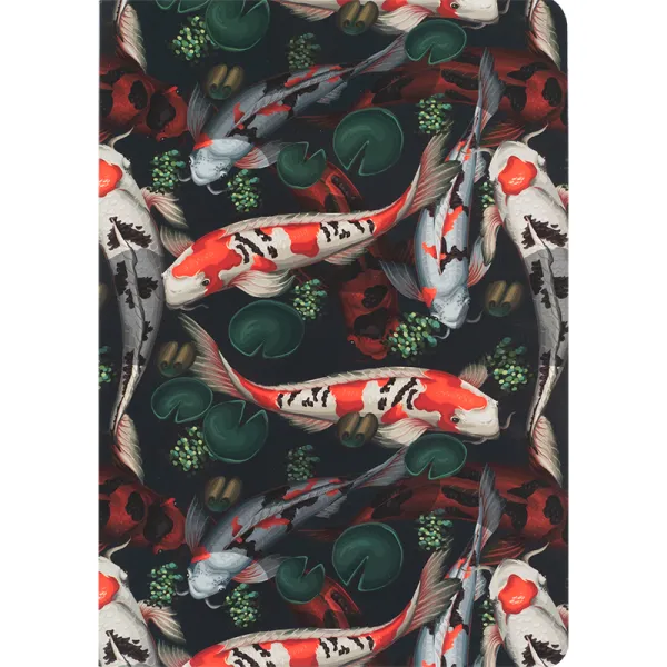 Книга записна Fish A5, 80  арк. клітинка, червоно-зелена Axent (8700-1-a) - Фото 2