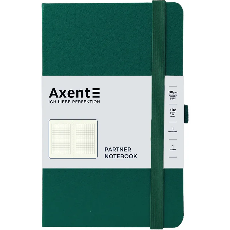Книга записна Partner, 125х195, 96 арк, клітинка, зелений ліс Axent (8201-61-a) Книга записна Partner, 125х195, 96 арк, клітинка, зелений ліс Axent (8201-61-a)