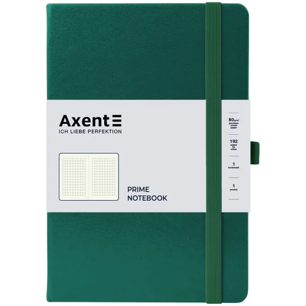 Книга записна Partner Prime, 145х210, 96 арк, клітинка, зелений ліс Axent (8305-61-a) - Фото 4