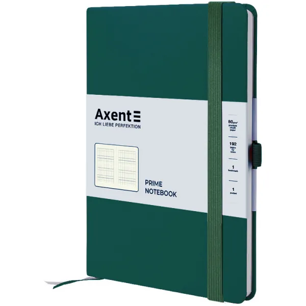 Книга записна Partner Prime, 145х210, 96 арк, клітинка, зелений ліс Axent (8305-61-a) - Фото 1