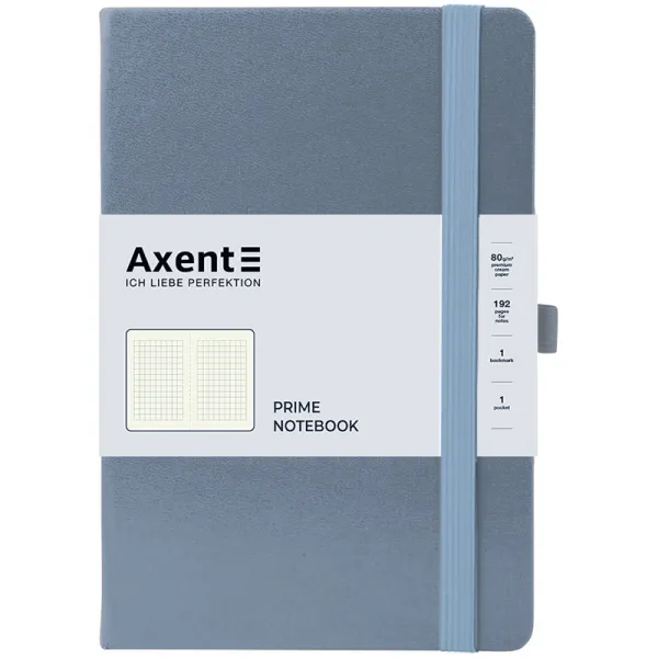 Книга записна Partner Prime, 145х210, 96 арк, клітинка, сіра Axent (8305-62-a) - Фото 5