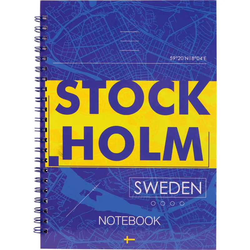 Блокнот на спирали твердая обложка, А5, 96 л Stockholm Axent (8032-08-a) - Фото 1