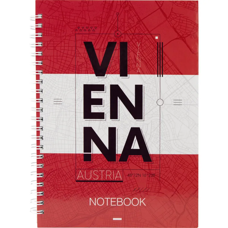 Блокнот на спирали твердая обложка, А5, 96 л Vienna Axent (8032-07-a) - Фото 2