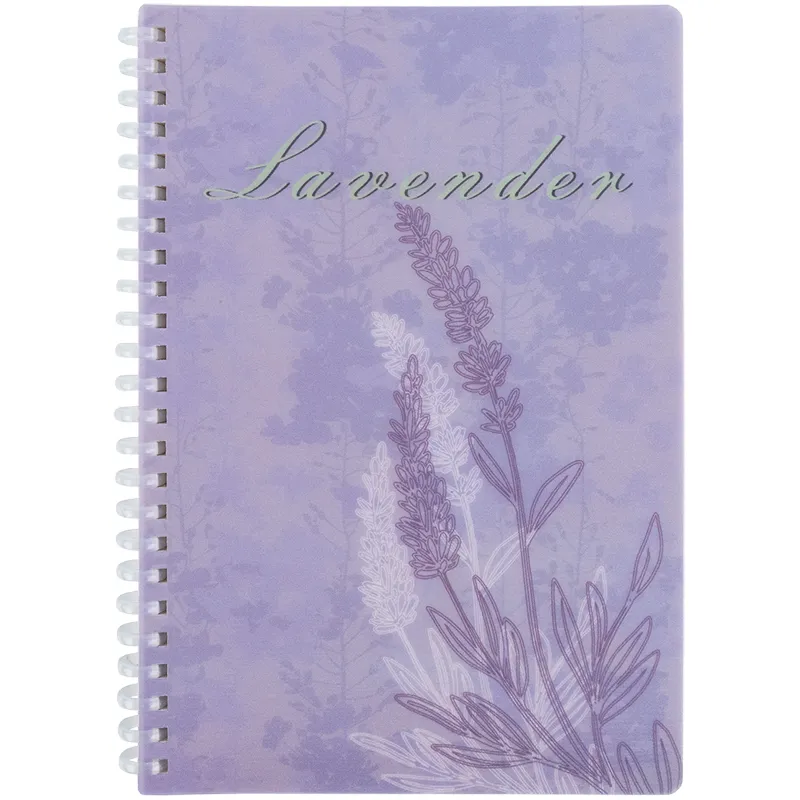 Блокнот на спіралі пластикова обкладинка, А5, 80 арк, клітинка, Lavender 3 Axent (8033-3-a) - Фото 2