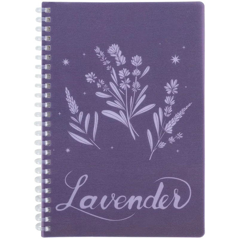 Блокнот на спіралі пластикова обкладинка, А5, 80 арк, клітинка, Lavender 4 Axent (8033-4-a) - Фото 3