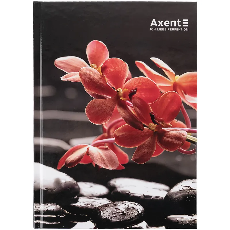 Книга записна тверда обкладинка А5, 96 арк, клітинка, R&B Flower Axent (8457-7-a) - Фото 3