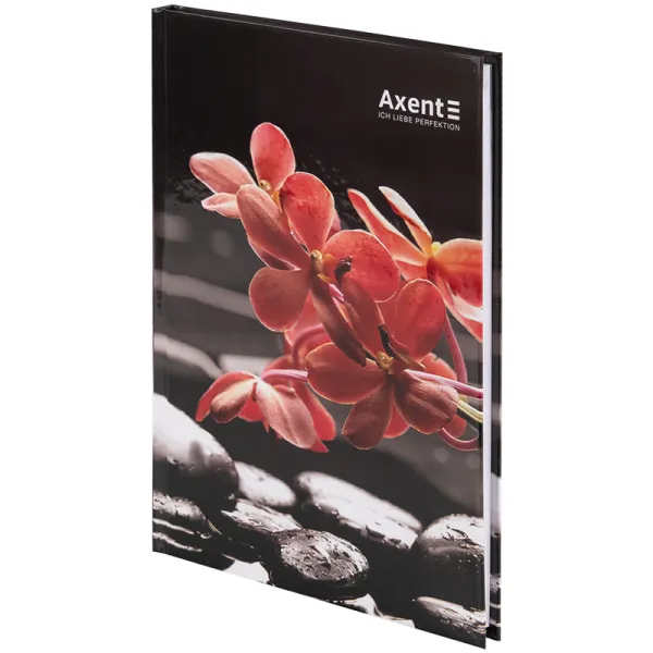 Книга записна тверда обкладинка А5, 96 арк, клітинка, R&B Flower Axent (8457-7-a) - Фото 1