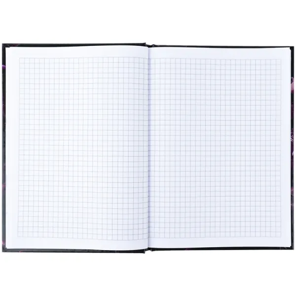 Книга записна тверда обкладинка А5, 96 арк, клітинка, Purple fleur Axent (8459-2-a) - Фото 3