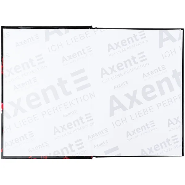 Книга записна тверда обкладинка А5, 96 арк, клітинка, Red fleur Axent (8459-3-a) - Фото 2