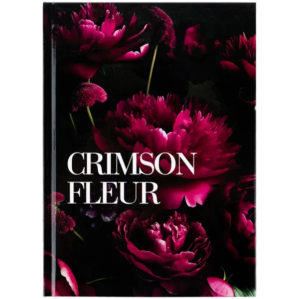 Книга записна тверда обкладинка А5, 96 арк, клітинка, Crimson fleur Axent (8459-4-a) - Фото 2