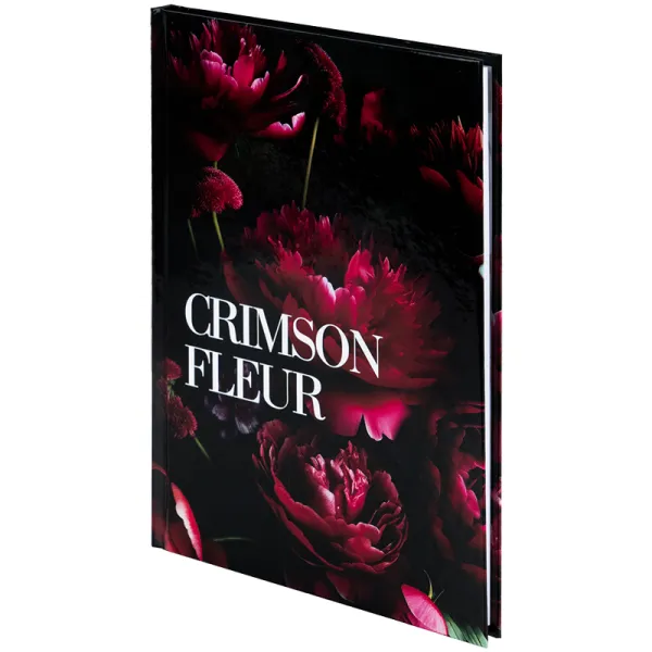 Книга записна тверда обкладинка А5, 96 арк, клітинка, Crimson fleur Axent (8459-4-a) - Фото 1