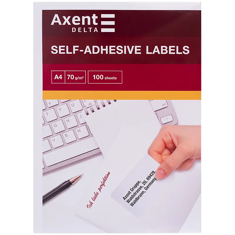 Етикетки з клейким шаром, 70х37- 24шт/л Axent (d4465-a) Етикетки з клейким шаром, 70х37- 24шт/л Axent (d4465-a)