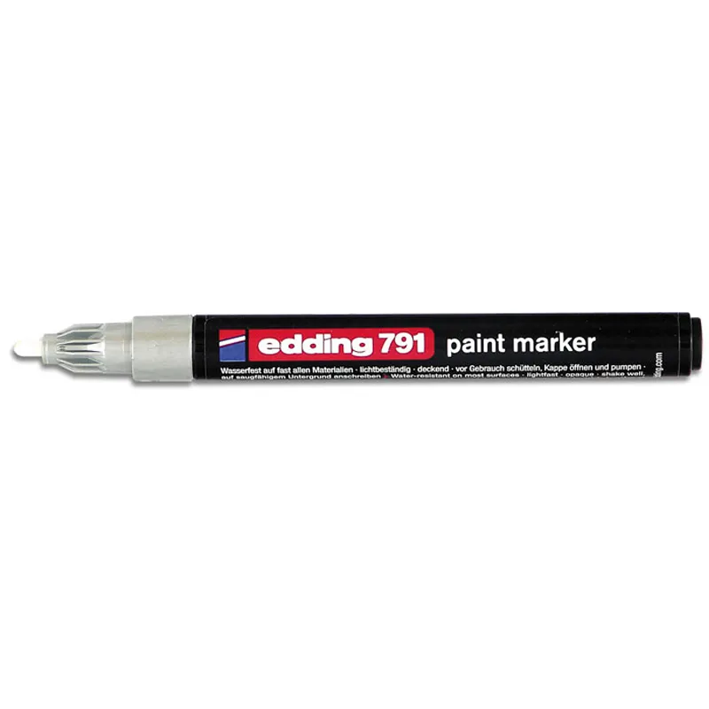 Маркер Paint e-791 1-2 мм круглый белый Edding (e-791/11) Маркер Paint e-791 1-2 мм круглый белый Edding (e-791/11)