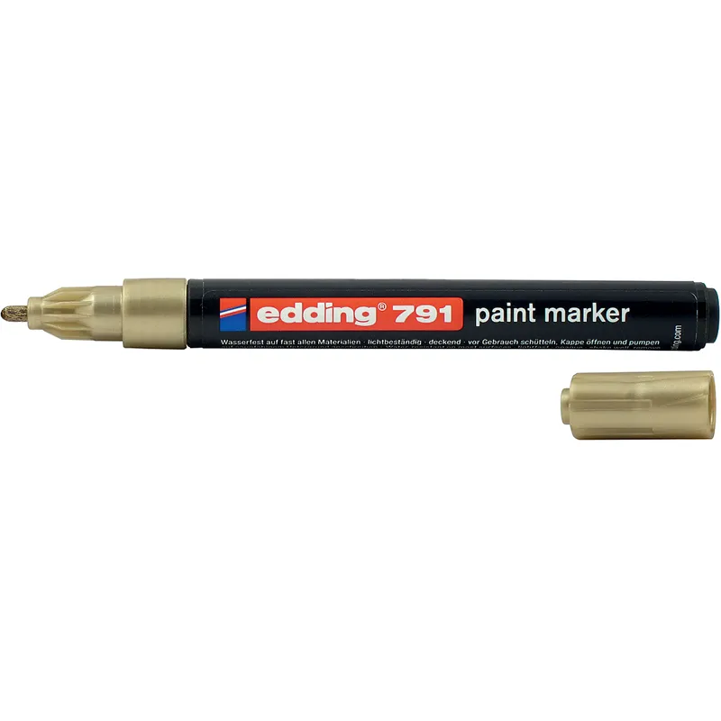 Маркер Paint e-791 1-2 мм круглый золотой Edding (e-791/12) Маркер Paint e-791 1-2 мм круглый золотой Edding (e-791/12)
