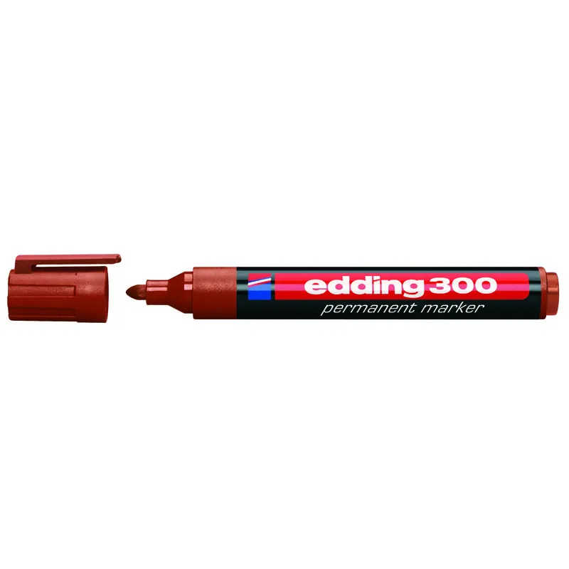 Маркер Permanent e-300 1,5-3 мм круглый коричневый Edding (e-300/07) - Фото 2