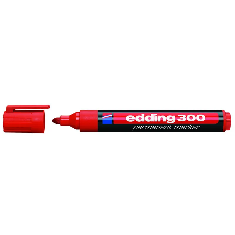 Маркер Permanent e-300 1,5-3 мм круглый красный Edding (e-300/02) Маркер Permanent e-300 1,5-3 мм круглый красный Edding (e-300/02)