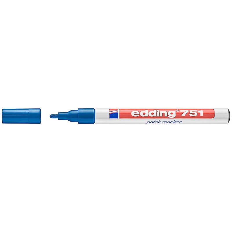 Маркер Paint e-751 1-2 мм круглый синий Edding (e-751/03) Маркер Paint e-751 1-2 мм круглый синий Edding (e-751/03)