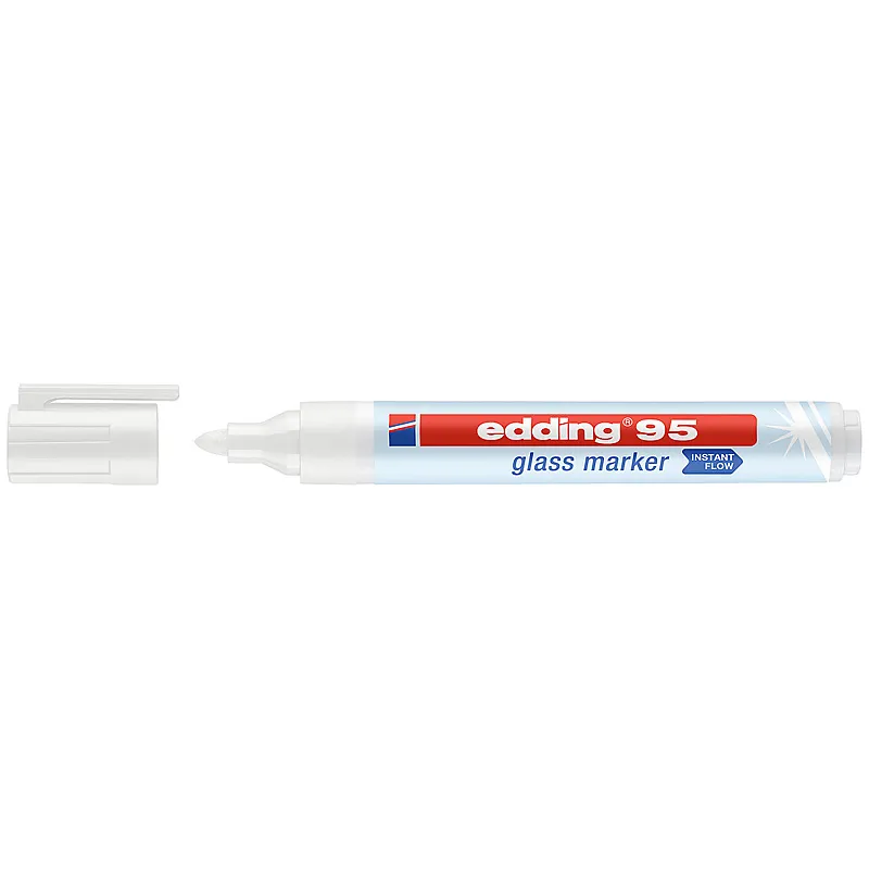 Маркер Glass e-95 1,5-3 мм мм круглый белый Edding (e-95/49) Маркер Glass e-95 1,5-3 мм мм круглый белый Edding (e-95/49)