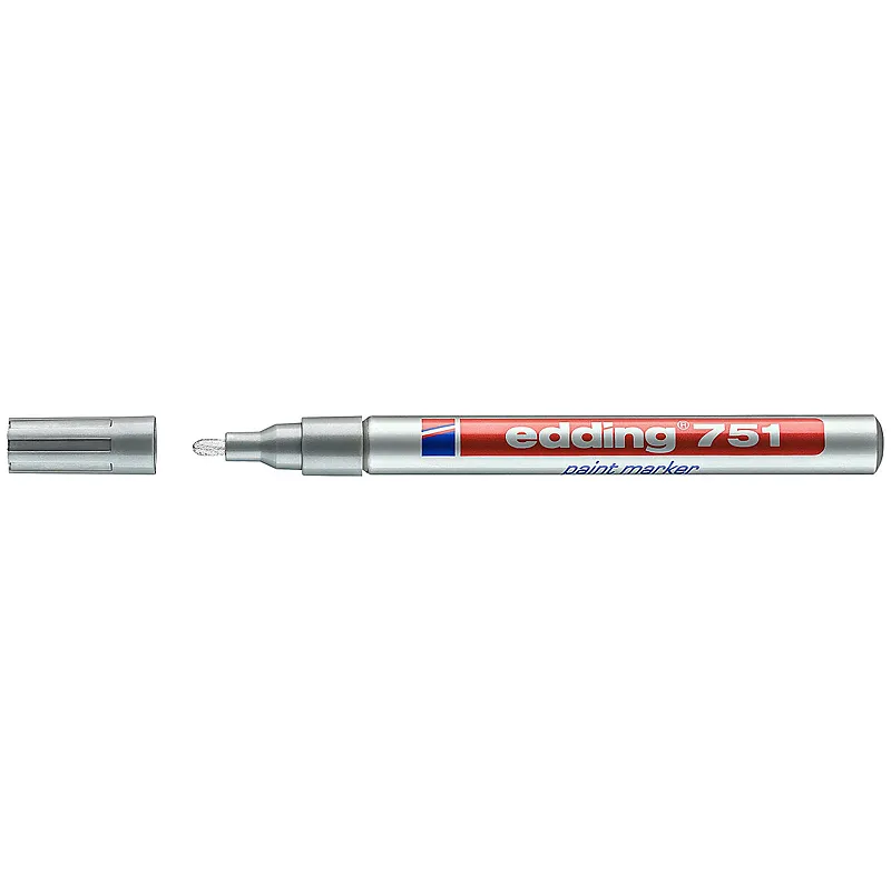 Маркер Paint e-751 1-2 мм круглий срібний Edding (e-751/54) Маркер Paint e-751 1-2 мм круглий срібний Edding (e-751/54)