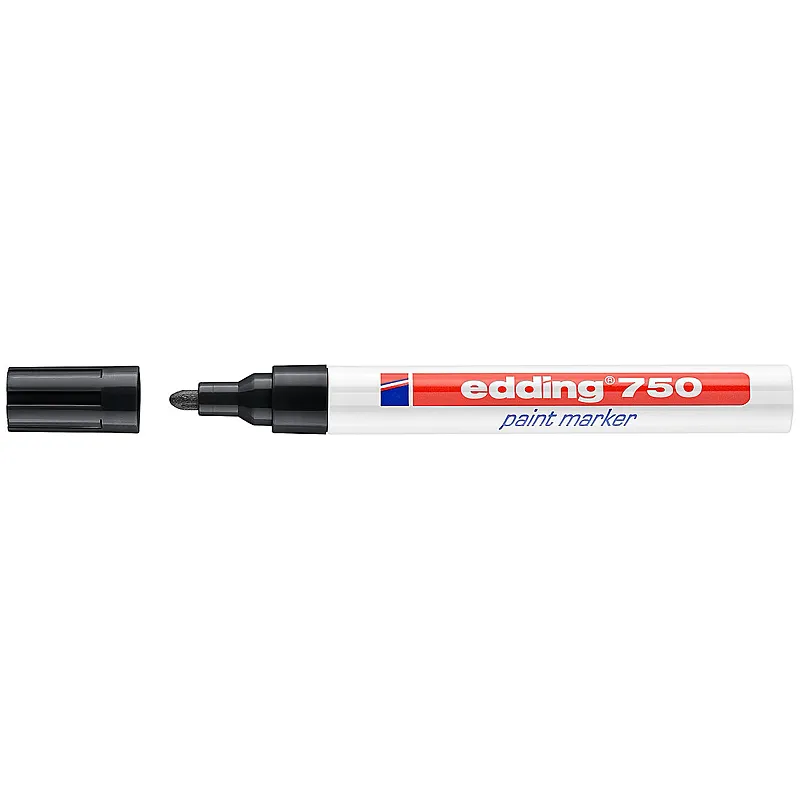 Маркер Paint e-750 2-4 мм круглый черный Edding (e-750/01) Маркер Paint e-750 2-4 мм круглый черный Edding (e-750/01)