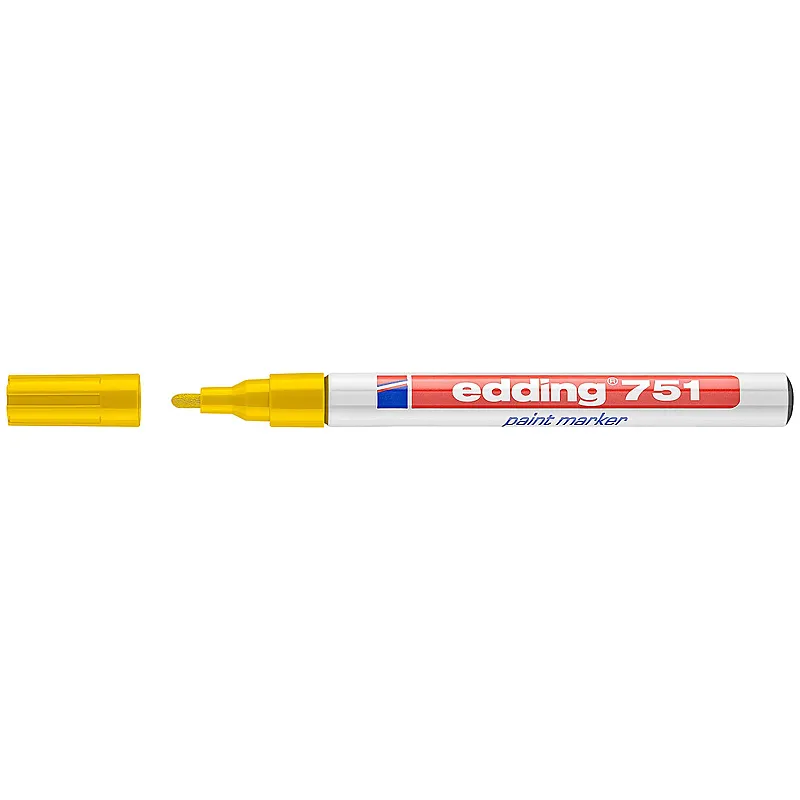 Маркер Paint e-751 1-2 мм круглый желтый Edding (e-751/05) Маркер Paint e-751 1-2 мм круглый желтый Edding (e-751/05)