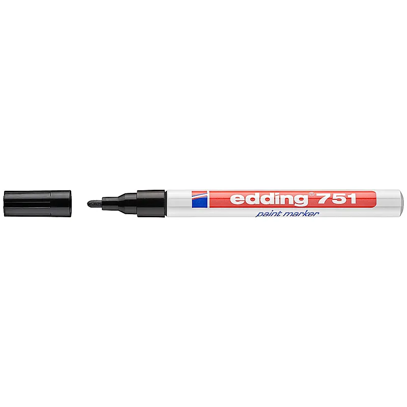 Маркер Paint e-751 1-2 мм круглый черный Edding (e-751/01) Маркер Paint e-751 1-2 мм круглый черный Edding (e-751/01)