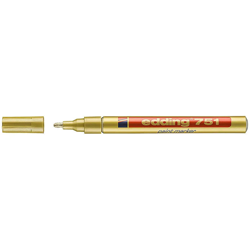Маркер Paint e-751 1-2 мм круглый золотой Edding (e-751/53) Маркер Paint e-751 1-2 мм круглый золотой Edding (e-751/53)