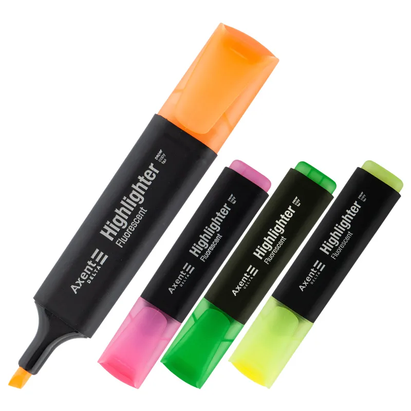 Маркер текстовый Highlighter D2501, 1-5 мм клинообразный, набор из 4-х цветов Axent (d2501-40) Маркер текстовый Highlighter D2501, 1-5 мм клинообразный, набор из 4-х цветов Axent (d2501-40)