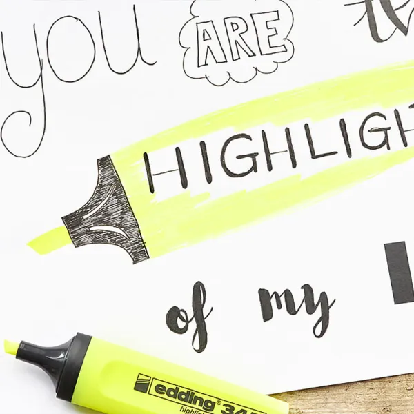 Маркер текстовий, Highlighter e-345 набір 4 шт, блістер PVC Edding (e-345/4/se) - Фото 3