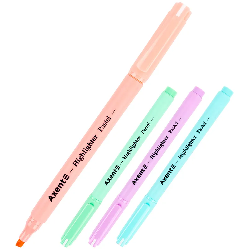 Маркер текстовый Highlighter Pastel 2533-A, 2-4 мм клинообразный, набор из 4-х Axent (2533-40-a) Маркер текстовый Highlighter Pastel 2533-A, 2-4 мм клинообразный, набор из 4-х Axent (2533-40-a)