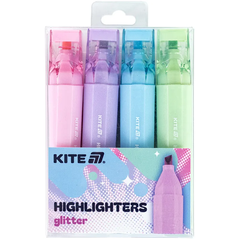 Маркер текстовый Highlighter, Kite Creative Glitter, набор 4-х Kite (k24-1146-4) Маркер текстовый Highlighter, Kite Creative Glitter, набор 4-х Kite (k24-1146-4)