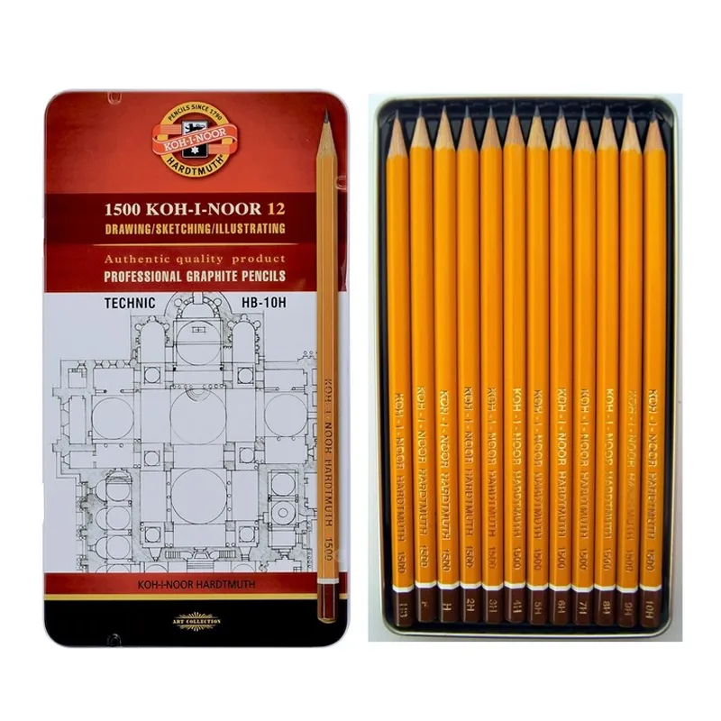 Карандаши графитовые 1500 Technic, НВ-10Н, 12 шт Koh-i-noor (1502.i) - Фото 2