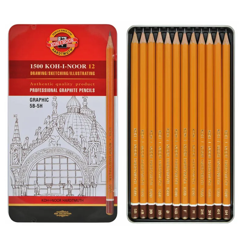 Карандаши графитовые 1500 Graphic, 5В-5Н, 12 шт Koh-i-noor (1502.iii) Карандаши графитовые 1500 Graphic, 5В-5Н, 12 шт Koh-i-noor (1502.iii)
