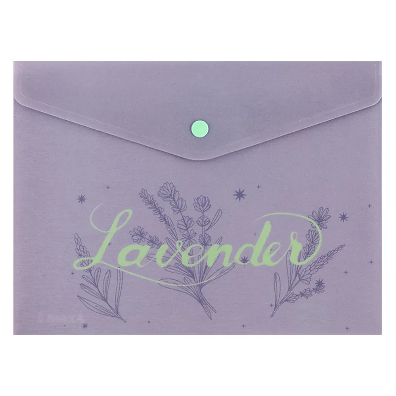 Папка-конверт на кнопке А5+ Lavender-2 Axent (1496-37-a) - Фото 3